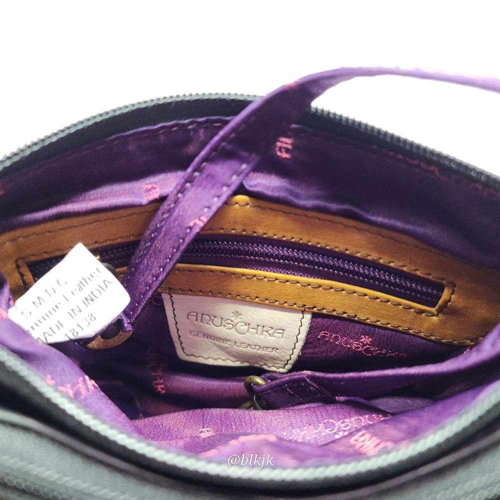 Anuschka Hand Painted Leather Crossbody Bag NWT - Picture 13 of 13